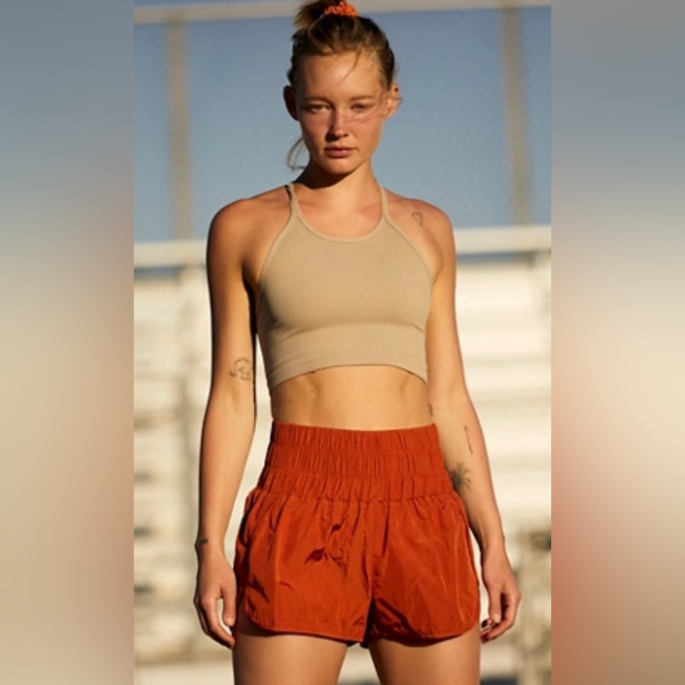 Free People The Way Home Shorts CINNAMON SUGAR